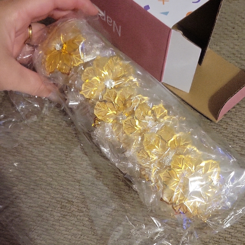 Gold Holiday Flower Decor